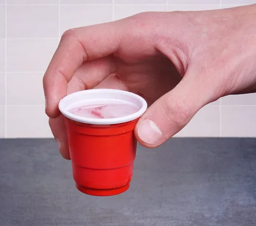 Miniatura 3 de TashiBox Vasos de chupito rojos de plástico de 2 onzas, paquete de 200 unidades, mini tazas de fiesta para degustación de vinos, chupitos