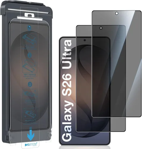 Miniatura 11 de KUZOOM Paquete de 2 protectores de pantalla antiespía para Samsung Galaxy S22 Ultra 5G de 6.8 pulgadas, película protectora de pantalla curva 3D