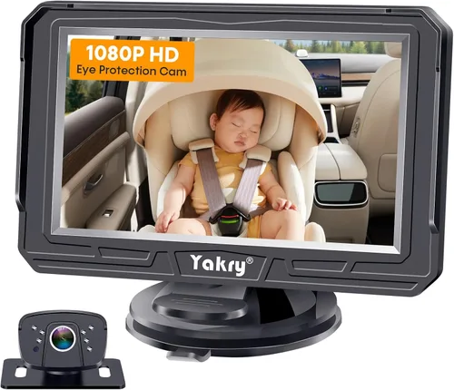 Miniatura 10 de Cámara de Coche para Niños de 2 Yakry para Asiento: Pantalla Ultrawide de 6.9 Pulgadas con Dos Cámaras Orientadas hacia Atrás - Cámara Trasera USB