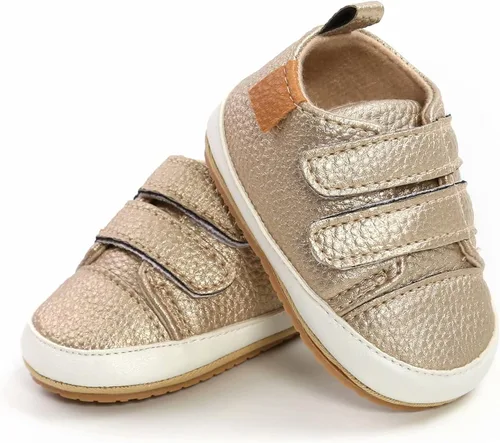 Miniatura 5 de GAISUMMI - Zapatos de bebé para niños y niñas, tipo botas altas de piel sintética, suela de goma antideslizante, zapatos de cuna, planos, unisex