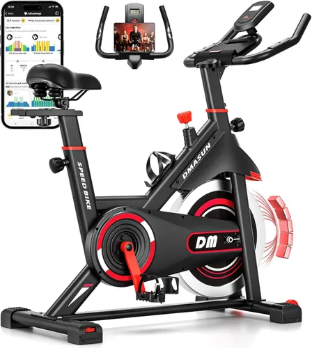 Miniatura 8 de DMASUN Exercise Bike, Silent Magnetic Resistance Stationary Bike for Home with 330 LBS Capacity, Pedals with Anti-loosening Nuts, Indoor Bike with