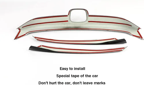 Miniatura 5 de Accesorios para automóvil compatibles con Honda Civic 10ª generación 2016-2021 Cubierta de moldura de rejilla de parachoques delantero