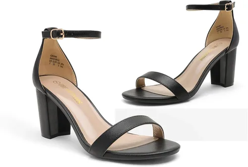 Miniatura 2 de DREAM PAIRS - Sandalias de tacón grueso y bajo para mujer