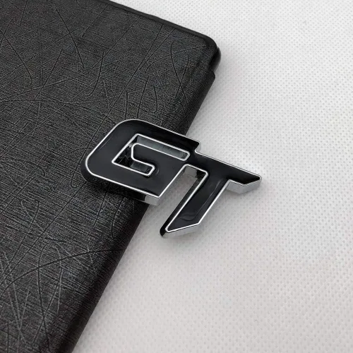 Miniatura 3 de Emblema de coche con logotipo de GT de metal cromado Insignia 3D de alta calidad Auto Racing Sport Sticker Grand Tourer (Negro)