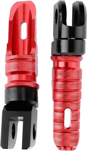 Miniatura 4 de Acouto Par de estriberas delanteras Pedales de aleación de aluminio aptos para Ninja Z125 PRO Z250/SL Z400 Z900 (rojo) para clavijas delanteras