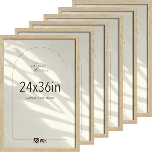 Miniatura 42 de VCK Juego de 3 portarretratos de madera negra de 8 x 10 pulgadas con exclusiva veta de madera, marco para el hogar, estudio y galería, mesa o colgar