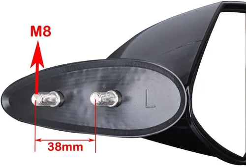 Miniatura 3 de WaveRunner VX Espejo lateral izquierdo compatible con Yamaha VX110 Deluxe Sport Cruiser (negro, F1S-U596B-10-00)