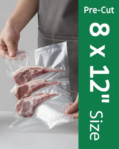 Miniatura 2 de Syntus - 200 bolsas de sellado al vacío de un cuarto de galón, 8 x 12 pulgadas para sellar comida, grado comercial, sin BPA, bolsas de sellado