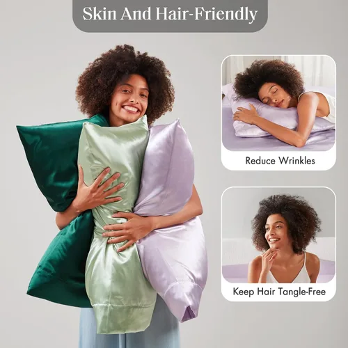 Miniatura 250 de Madison Park Essentials - Juego de sábanas de satén de lujo y sedoso con brillo natural, bolsillo elástico de 14 pulgadas para colchones de hasta 16