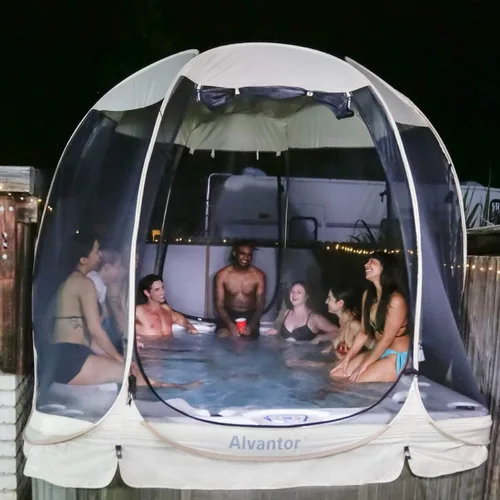 Miniatura 7 de Alvantor Tienda de campaña desplegable para casa, cenador instantáneo al aire libre con mosquitera y protección solar UPF 50+, refugio portátil
