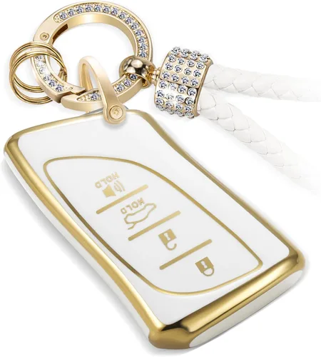 Miniatura 24 de Funda para llavero Buick con llavero de pulsera de circonita de moda, diseño de diamantes encantadores funda suave para Avenir Envision Encore Chevy