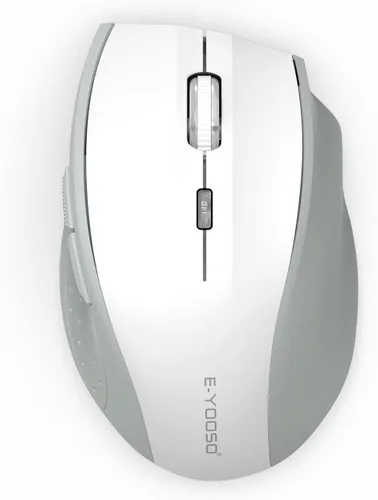 E-YOOSO - Ratón inalámbrico para portátil, ratón óptico portátil para computadora, 6 botones, inalámbrico de 2.4GHz con receptor USB, DPI de 4800