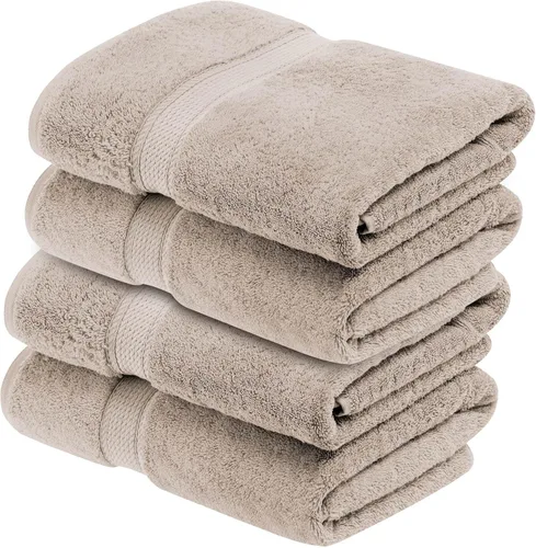Miniatura 75 de BLUENILEMILLS BNM Juego de Toallas de Algodón Egipcio de 6 Piezas, Incluye 6 Toallas Faciales, Gancho Incorporado para Fácil Colgado