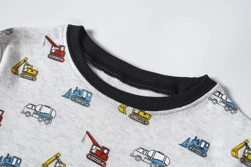 Miniatura 4 de Family Feeling Conjunto de pijama de 2 piezas para niños y niños pequeños, 100% algodón