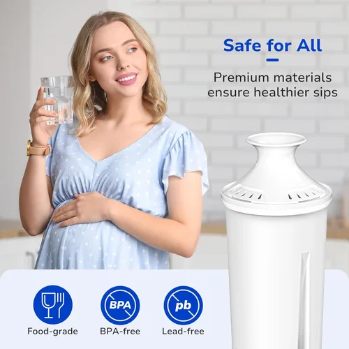 Miniatura 7 de Fil-Fresh Paquete de 6 repuestos para filtros de agua Brita, jarras y dispensadores, certificado NSF 53 y 42 para reducir el cadmio, mercurio