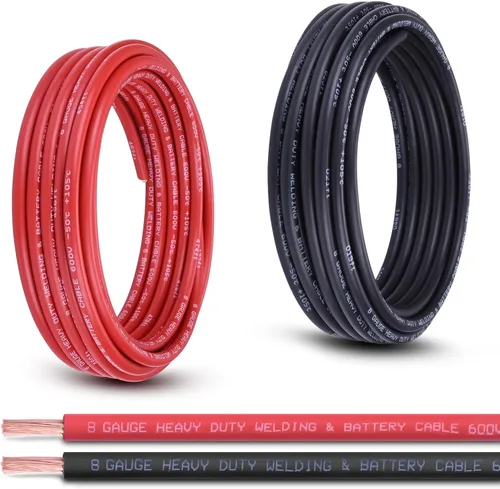 Miniatura 6 de Cable de Batería Calibre 2/0, 10 Pies Rojo + 10 Pies Negro 2/0 AWG Cable de Alambre de Soldadura de Cobre Puro, para Automotriz, Batería, Solar