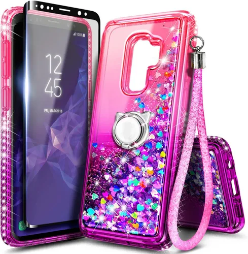 Miniatura 66 de NGB Diseñada para funda Samsung Galaxy Note 10+ (Plus), Rosa/Aguamarina Funda con Purpurina Líquida Brillante Linda para Mujeres Niñas Niños