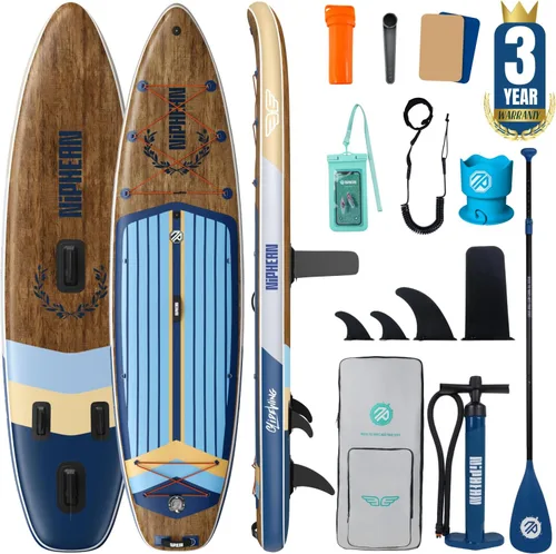 Miniatura 11 de Niphean Tabla de remo inflable (extra grande) para 2+1 personas/familia, capacidad de 500 libras, tabla de remo con accesorios de SUP, tabla de remo