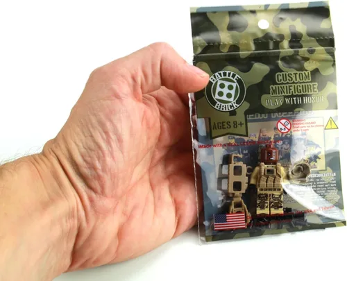 Miniatura 4 de Battle Brick Minifigura personalizada de soldado de las fuerzas especiales afroamericanas Accesorios fabricados en los Estados Unidos Minifig