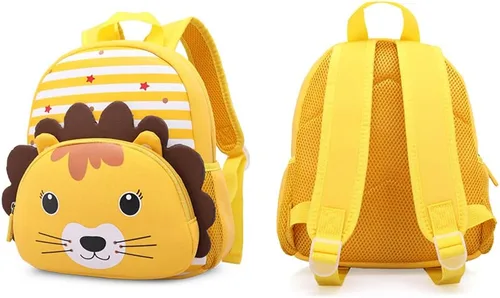 Miniatura 5 de Mochila impermeable para niños de 2 a 5 años para el jardín de niños mochila 3D de lindos dibujos animados de neopreno mochila de animales para niños