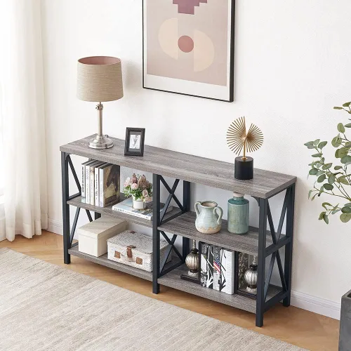 Miniatura 8 de LVB - Mesa de sofá de estilo granja, mesa consola rústica para sala de estar, mesa de entrada con almacenamiento, mesa de entrada para vestíbulo
