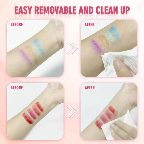 Miniatura 3 de Kit de maquillaje portátil para niñas, lavable, juego de maquillaje con brocha, juego de paleta de maquillaje para adolescentes, juego de regalo