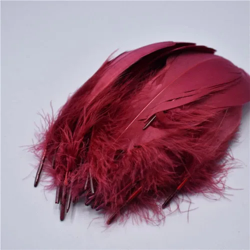 Miniatura 10 de Nature Peppermint Goose Feathers Crafts Plumes Jewelry Clothing Accessories Wedding Decoration Feather Purple 20 Pcs