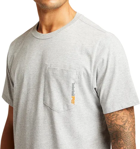 Miniatura 4 de Timberland PRO Camiseta de manga corta para hombre Base Plate Blended, Gris claro