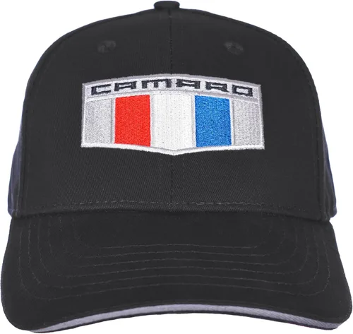 JH DESIGN GROUP Men's Chevy Camaro Shield Logo Cap Adjustable Black Hat