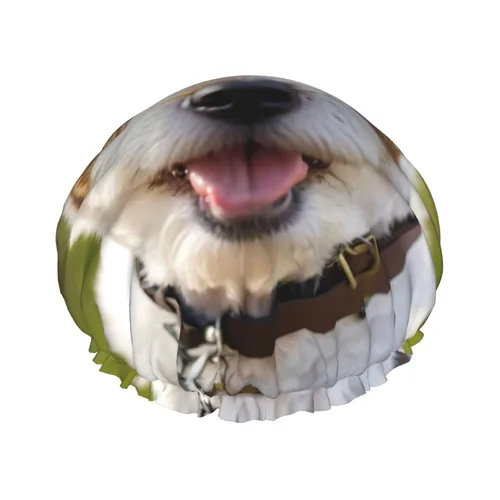 Miniatura 11 de Animal Rhino Print Shower Cap,Elastic And Reusable Bath Hair Hat For Long Hair,Large Waterproof Shower Bonnet,For Women Men Kids