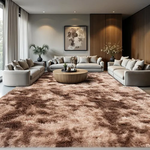 Miniatura 40 de Zentavio Alfombras de área para sala de estar, alfombras grises para dormitorio, alfombra de 4 x 6, alfombra mullida, peluda y suave, shag estética
