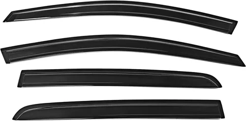 Miniatura 2 de IKON MOTORSPORTS Viseras de ventana compatibles con Volkswagen Golf MK7 2015-2019, color humo oscuro, estilo de fábrica, acrílico para lluvia