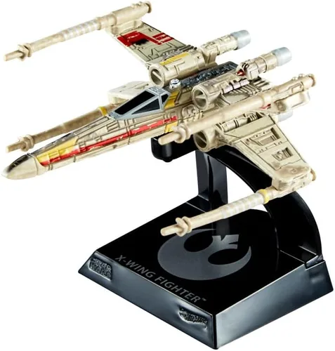 Miniatura 3 de Hot Wheels Star Wars Starships Select Premium Diecast X-Wing Fighter (Red Three) Variante de persecución de daño de batalla