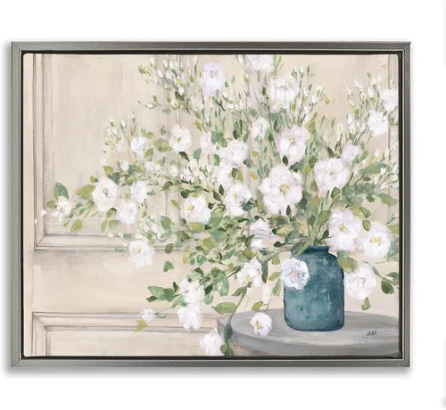 Stupell Industries Geranio Mesa País Bodegón Pintura Flores Florecientes, Diseño de Julia Purinton