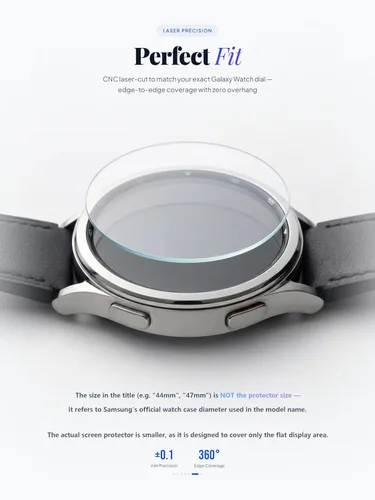 Miniatura 10 de iDaPro Paquete de 4 protectores de pantalla para Samsung Galaxy Watch 8/7/6/5/4 (1.732 pulgadas), 4 unidades, kit de protección de vidrio templado