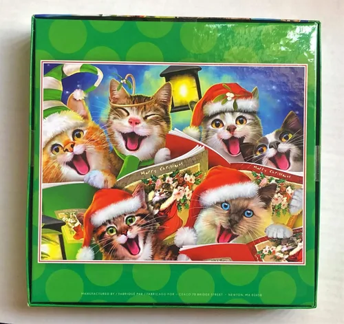 Miniatura 2 de Ceaco - Selfies - Gatos navideños con sombreros Selfie - Rompecabezas de 550 piezas