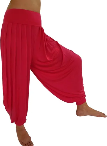 Miniatura 13 de Lovely Creations Pantalones holgados con cintura elástica y harem Aladdin para mujer