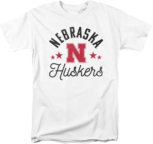 Miniatura 18 de University of Nebraska Camiseta unisex oficial de Huskers para adultos Gris Carbón jaspeado