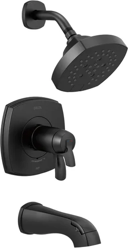 Miniatura 6 de Delta Faucet Stryke Serie 17T Gold Thermostatic H2Okinetic - Grifo de bañera y ducha, kit de moldura de válvula, mango de ducha, kit de molduras