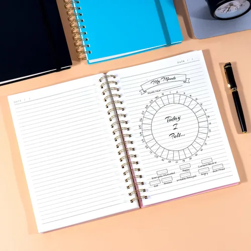 Miniatura 7 de Yoment B5 - Cuaderno de espiral con rayas universitarias de 7.3" x 10.15", diario de 300 páginas, cuadernos de espiral rayados con papel grueso