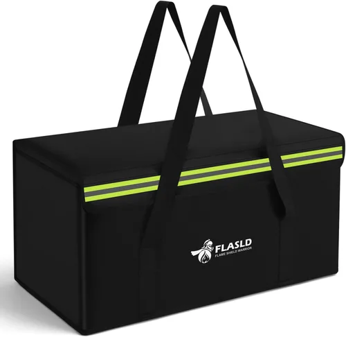 Miniatura 11 de FLASLD Lipo - Paquete de 2 bolsas ignífugas para bicicletas eléctricas, estuche de carga de batería, bolsa a prueba de explosiones, gran capacidad