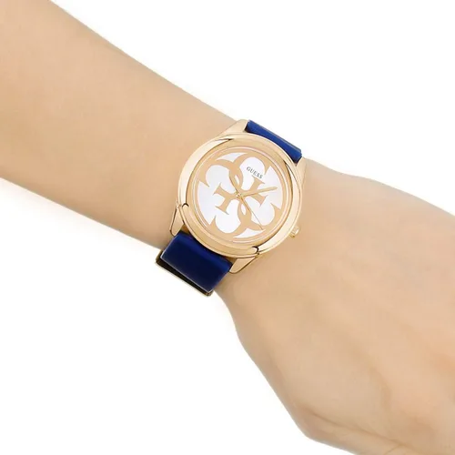 Miniatura 6 de Guess G Twist plata esfera silicona correa señoras reloj W0911L6, Azul, Movimiento de cuarzo
