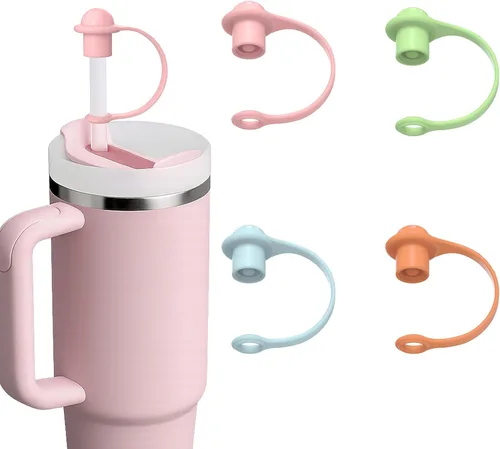 Miniatura 8 de Tapa superior de pajita de silicona de Navidad para vaso Stanley Cup de 30 y 40 oz, accesorios para termos, tapas de cubierta a prueba de polvo