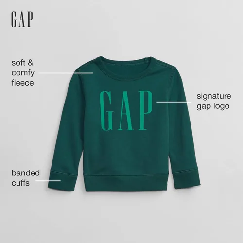 Miniatura 2 de GAP Sudadera con cuello redondo con logotipo para bebé niño