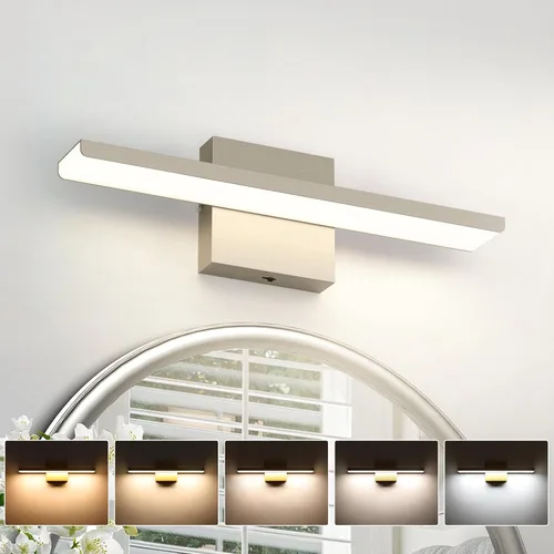 Miniatura 9 de JUSHENG Luces de Tocador Negras para Baño 5CCT Regulables Accesorios de Luces de Tocador para Baño Luz LED de Tocador Barra de Luz de Tocador 24