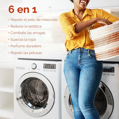 Miniatura 2 de Bounce Hojas para secadora de pelo y pelusa para mascotas con 3 peleadores de pelo de mascotas, aroma fresco, 130