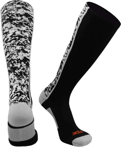 Miniatura 35 de TCK Calcetines de béisbol para jóvenes, niños u hombres, con diseño de camuflaje digital y longitud hasta por encima de la pantorrilla