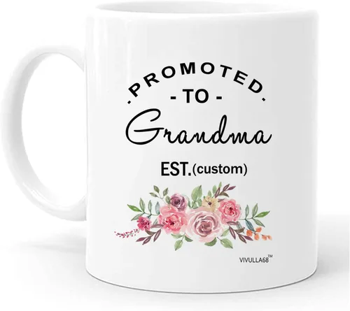 Taza personalizada con texto en inglés "Promoted To Grandma Cup, Frist Time Grandma Cup, Grandma To Be", regalo para la nueva abuela, tazas de café