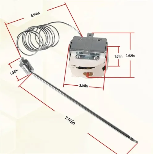 Miniatura 3 de Interruptor de límite alto PP10084 para equipos de freír, uso para freidoras eléctricas o de gas, Hi-Limit 450 °F fijo