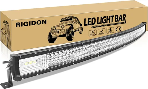 Miniatura 10 de RIGIDON - Barra de luz LED curva de 22 pulgadas, 270 W, triple fila, combo de inundación y foco, 27000 lm, barra de luz impermeable para conducir